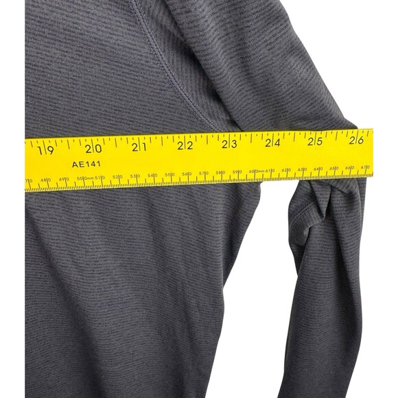 NIKE Hooded Top Men's Large Dri-Fit Long Sleeved Striped Pullover Dark Gray - Picture 10 of 10